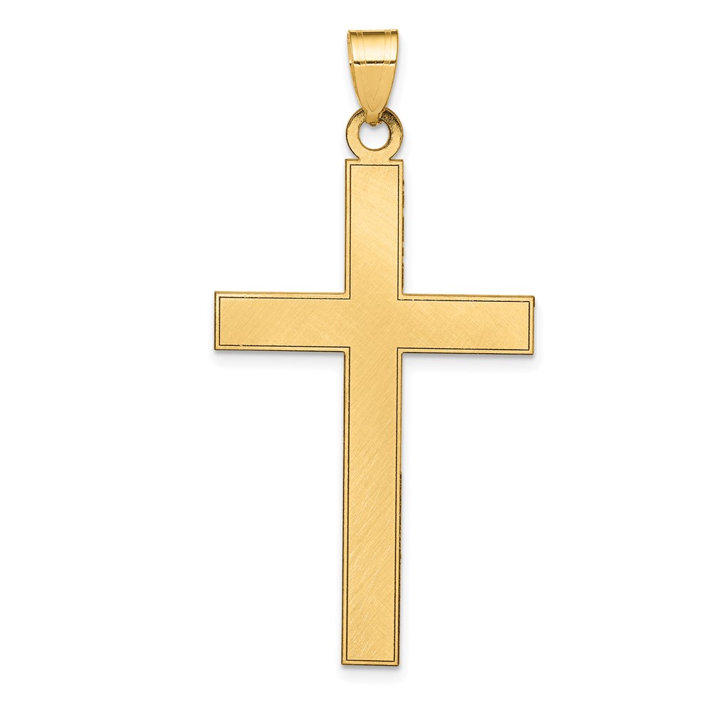 XR113.jpg 14k Florentine Satin Cross Pendant - Image 1