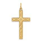 14K Laser Designed Ichthus Cross Charm