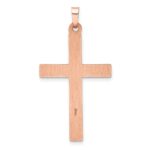14k Rose Gold and White Rhodium Cross Pendant - Image 4