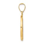 14k Polished and Satin Hollow Miraculous Medal Round Pendant - Image 2