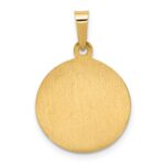 14k Polished and Satin Hollow St. Anne Medal Pendant - Image 4