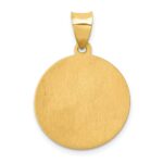 14k Polished and Satin Hollow St Jude Thaddeus Medal Round Pendant - Image 4