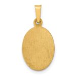 14k Polished and Satin Hollow St Jude Thaddeus Medal Oval Pendant - Image 4