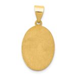 14k Polished and Satin Hollow St Jude Thaddeus Medal Oval Pendant - Image 4