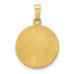 14k Polished and Satin Hollow St Mark Medal Round Pendant - Image 4