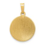 14k Polished and Satin Hollow St Patrick Medal Round Pendant - Image 4
