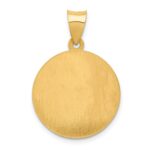 14k Polished and Satin Hollow St Patrick Medal Round Pendant - Image 4