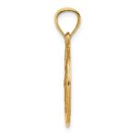 14k Polished and Satin Hollow St Raphael Medal Round Pendant - Image 2