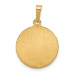 14k Polished and Satin Hollow St Theresa Medal Round Pendant - Image 4