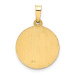 14k Polished and Satin Hollow HOLY COMMUNION Medal Round Pendant - Image 4