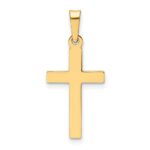 14k Polished Latin Cross Pendant - Image 4