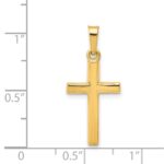 14k Polished Latin Cross Pendant - Image 3
