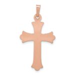 14K Two-Tone Fleur de Lis Cross Pendant - Image 4