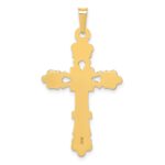 14k Polished Budded Cross Pendant - Image 3
