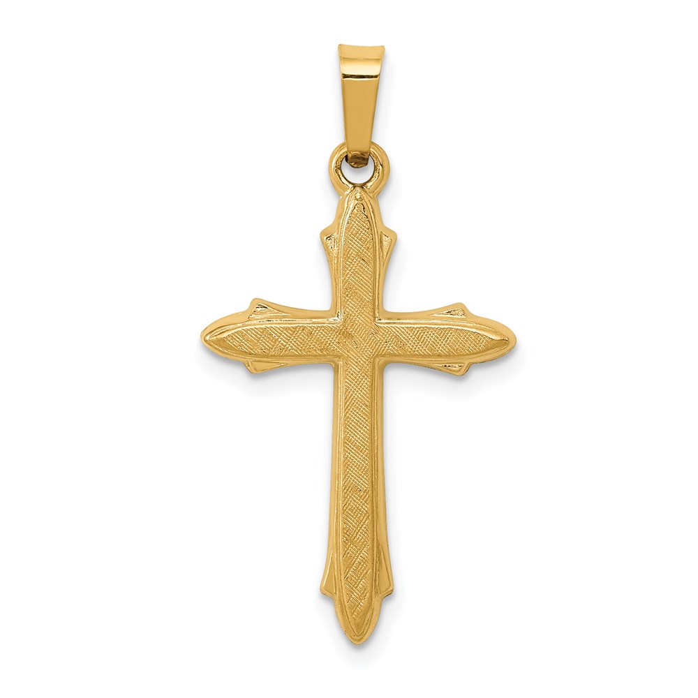 XR1482.jpg 14k Textured and Polished Passion Cross Pendant - Image 1