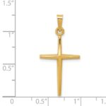 14k Polished Latin Cross Pendant - Image 4