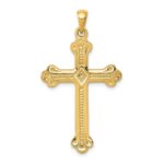 14k Budded Cross Pendant