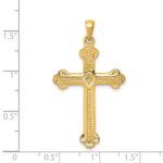 14k Budded Cross Pendant - Image 3