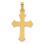14k Two-Tone Polished INRI Crucifix Cross Pendant - Image 3