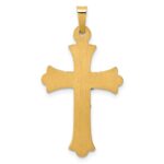 14k Two-Tone Textured and Polished INRI Crucifix Cross Pendant - Image 3