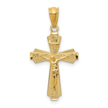 14k Polished Small Passion Crucifix Pendant