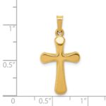 14k Polished Rounded Cross Pendant - Image 4