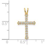 14k Polished CZ Cross Chain Slide - Image 4