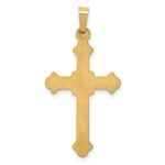 14k Polished Fleur de Lis Cross Pendant - Image 3