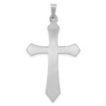 14K White Gold Polished Passion Cross Pendant - Image 3