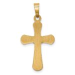 14k Two-tone Polished Rounded Crucifix Pendant - Image 3