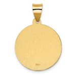 14K Polished and Satin Hollow Spanish San Judas Tadeo Medal Round Pendant - Image 3