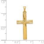 14k Polished Latin Cross Pendant - Image 3