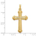 14k Hollow Polished Cross - Image 4