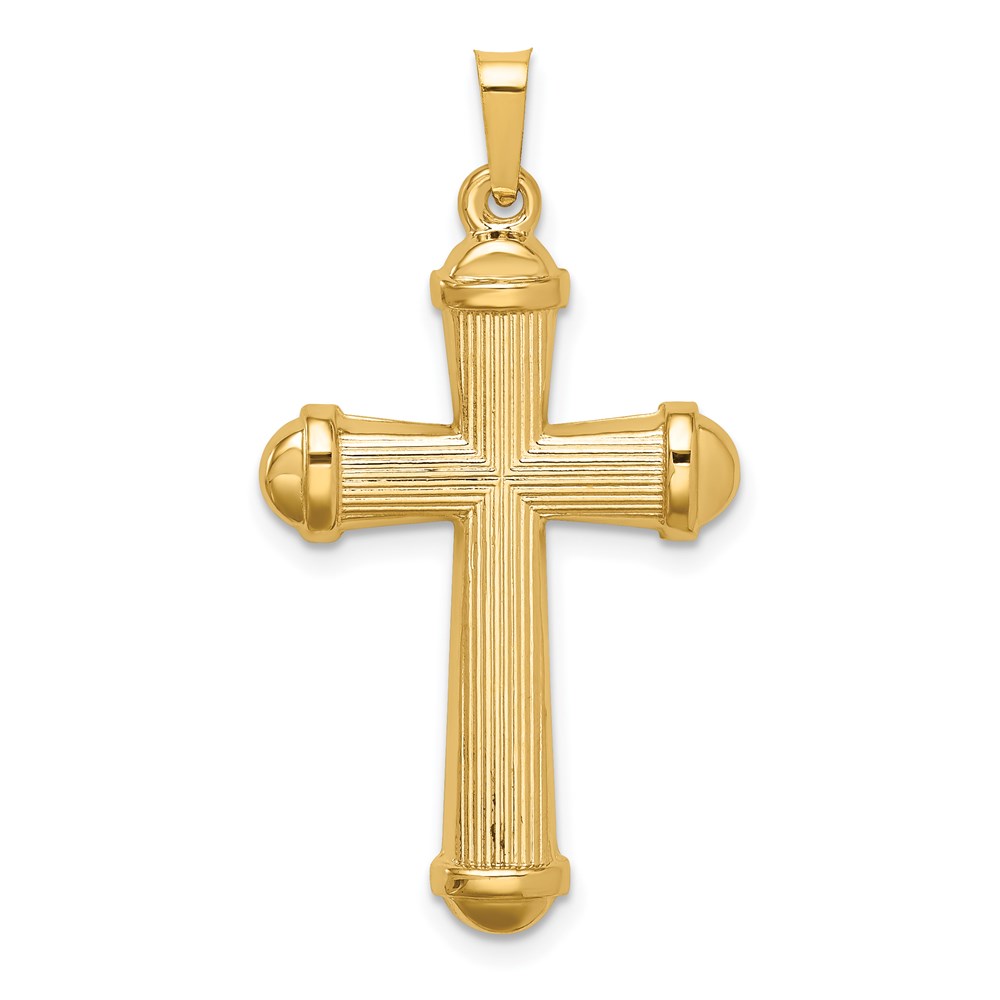 XR1724.jpg 14k Hollow Polished Cross - Image 1