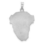 14k White Gold Hollow Polished and Satin Large Jesus Medal - Image 3