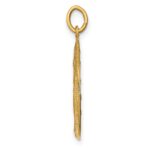 14k Polished and Satin Solid Miraculous Medal Oval Pendant - Image 2