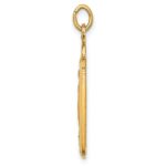 14k Polished and Satin Solid Miraculous Medal Rectangular Pendant - Image 2