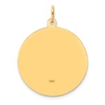 14k Polished and Satin Solid Large Round St. Anthony Medal Pendant - Image 4
