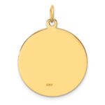 14k Polished and Satin Medium Solid  Round St. Christopher Medal Pendant - Image 3