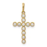 14K CZ Cross Pendant
