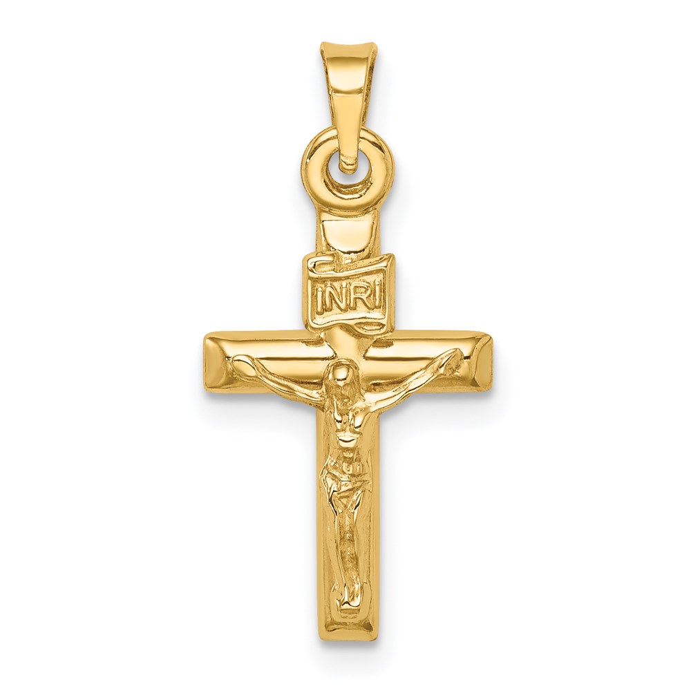 XR1840.jpg 14k Hollow Crucifix Pendant - Image 1