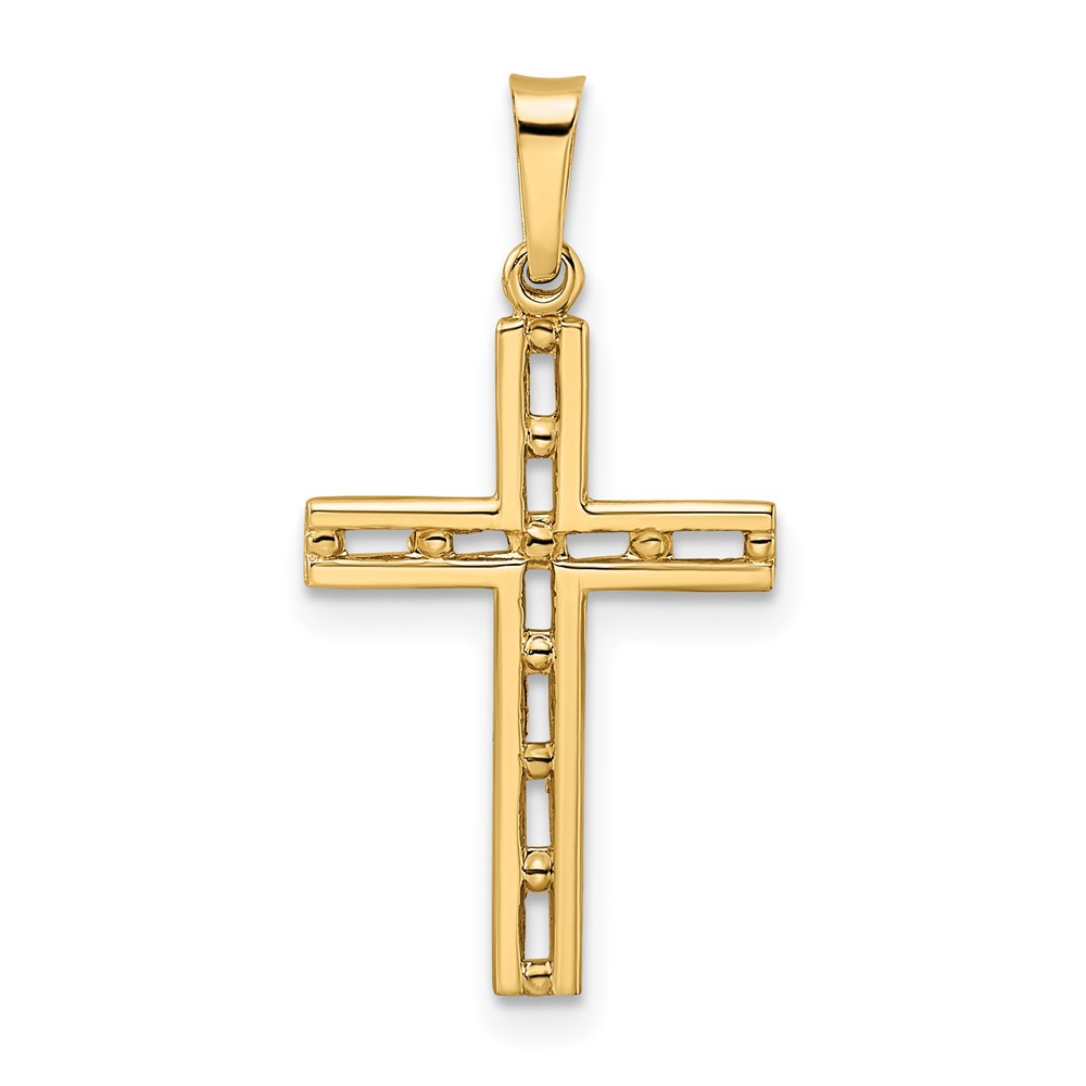 XR1886.jpg 14k Polished Solid Cut-out Cross Pendant - Image 1