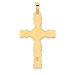 14k Polished Solid Fancy Design Cross Pendant - Image 4