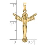 14k Polished Solid Risen Christ Pendant - Image 3