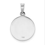 14k White Gold Polished and Satin Hollow St Anthony Medal Pendant - Image 4