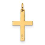 14k Floral Cross Charm - Image 4