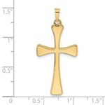 14k Polished Hollow Cross Pendant - Image 3