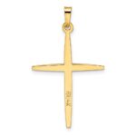 14k Two-tone Polished Solid Double Cross Pendant - Image 4