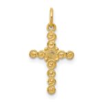 14k Small Polished Cross Charm