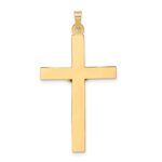 14k Two-tone Polished Solid INRI Crucifix Pendant - Image 4